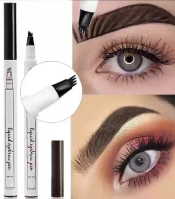 tanvi27 Imported Browfill Eyebrow Enhancer Pen, Waterproof & Smudge-proof 1 ml(BLACK)