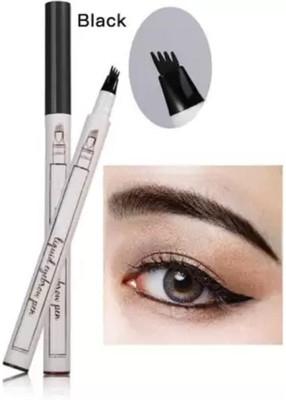 AFARAXIA Tattoo Eyebrow Pen Four Tips Long-Lasting Waterproof Brow And Tint Dye 1 ml(Black)