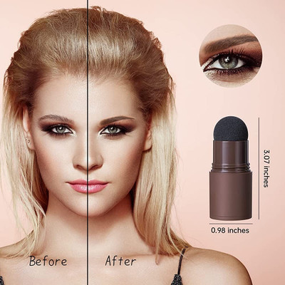 Emijun Eyebrow Stamp Shaping Kit, One Step Brow Stamp Waterproof Hairline Brow Stamp 10 g(BLACK)
