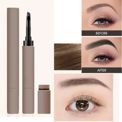 Emijun Eyebrow Cream Non-smudge Brown Setting Dye Brows Pen Waterproof 1.8 g(dark brown)