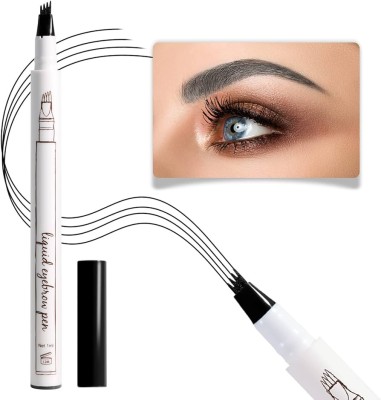 ADJD 4 Split Head Eyebrow Pencil, Clumping Free Natural And Long-lasting 1 ml(BLACK)