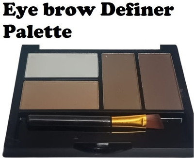 Neycare Blendable Colors in 4 Shades, Eye Brow Palette and Brush Set 8 g(MULTI COLOR)