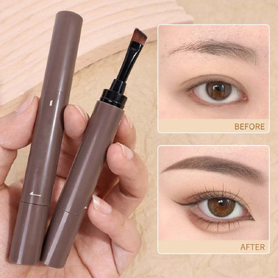 GFSU - GO FOR SOMETHING UNIQUE Brown Eyebrow Cream Pen with Brush Lasting Not Smudge(Brown)
