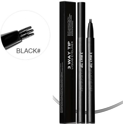 GULGLOW99 Perfect Eyebrow Waterproof & Smudge-Proof with Micro-Fork Tip(BLACK)
