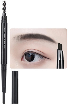 Arcanuy Drawing Brow Pencil for Women Double End Rotating(black)