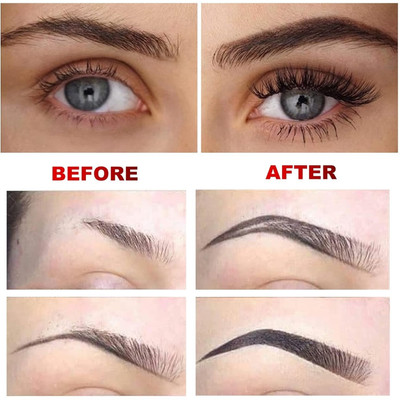 HUZURLU Tattoo Pen,Eye Brow Pen Pencil Makeup,Eyebrow Pen with a Micro-Fork Tip(BLACK)