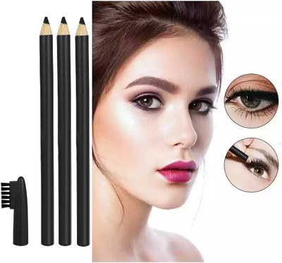 NADJA BEST SET OF 3 BLACK EYE BROW PENCIL SMUDGE PROOF(BLACK)