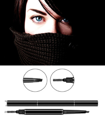 Sheny Styling Waterproof Eyebrow Pencil with Brush Smudge proof Eyebrow (BLACK)(black)