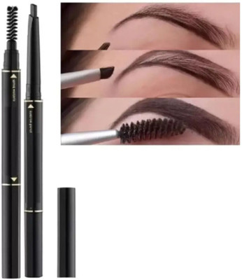 Yuency Eyebrow Pencil 2 in 1 Dual Function Eye Brow Filling Pencil(BLACK)