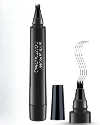 GABBU Black Waterproof Eyebrow Pencil, 4 Tip Microblading, Smudge-Proof & Long-Lasting(b)