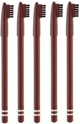 JANOST WATERPROOF EYEBROW PENCIL WITH EYEBROW BRUSH 5PC(BROWN)