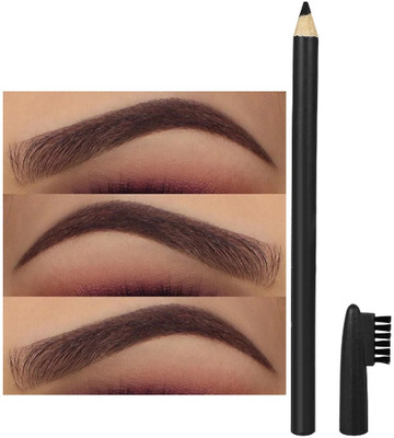 NADJA SMUDGE PROOF BLACK EYE BROW PENCIL WITH BRUSH(BLACK)