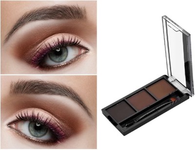 tanvi27 Best Eyebrow Drawing 3 Colors Eyebrow Pallet with Brush 7.2 g(multi color)