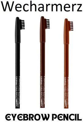 WECHARMERZ Smudge-proof eyebrow pencil for perfectly defined brows black eyebrow pencil(Brown Black Lite Brown)