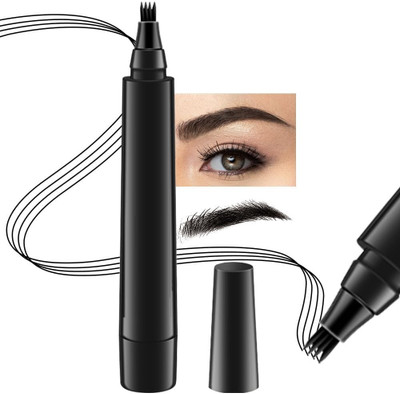 YAWI Black Eyebrow Pencil,Waterproof Microblading Eyebrow Pen(Black)