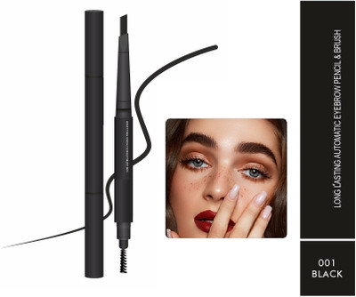 Herrlich Professional 2-In-1 Pencil and Spiral Brush, Create Effortlessly Stays Long(BLACK)