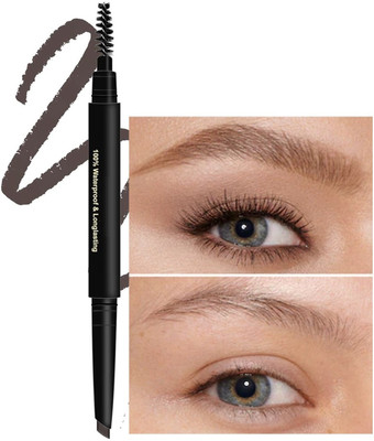 DARVING Eyebrow Definer Pencil With Spoolie Smudge Proof Waterproof(BROWN)