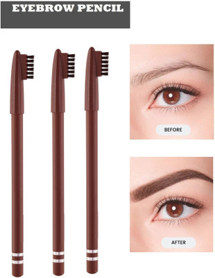 Herrlich SMUDGE PROOF EYEBROW PENCIL PACK OF 3(BROWN)