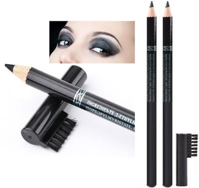 tanvi27 New Long-lasting Water-proof Sweat-proof Brow Pencil and Brush Eyebrow Shaping 2 g(BLACK)