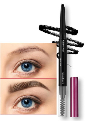 Yuency Micro Precision Eye Brow Pencil With Brush| Long Lasting & Natural Finish(BLACK)