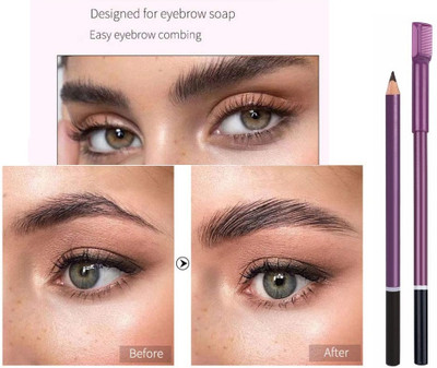 BLUEMERMAID NEW PURPLE EYE BROW PENCIL FOR PERFECT EYEBROWS(BLACK)