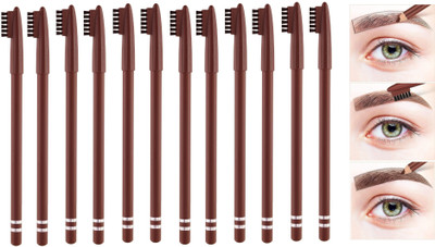 MYEONG Matte Eye brow Pencil Waterproof Long lasting Eyebrow Pencil(Brown)