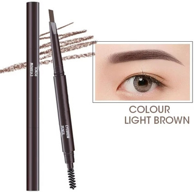 Herrlich Eye Brow Pencil 2 in 1 Dual Function Brow Filling Pencil(Brown)
