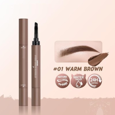 WOONGMI Eyebrow Cream Pen Delicate Smooth Long-lasting Natural Waterproof(BROWN)