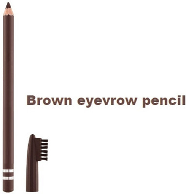 nn Brown eyebrow pencil with brush | pack of 1| smooth and smudgeproof(Brown)