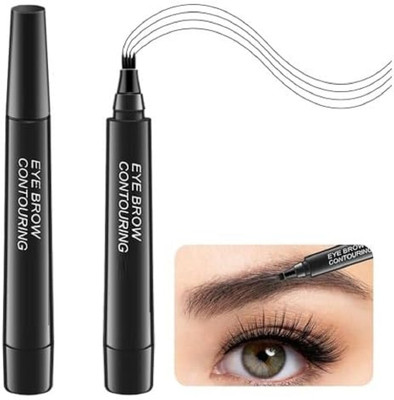 Emijun 4-TIP BROW Liquid Eyebrow Pencil Waterproof(BLACK)