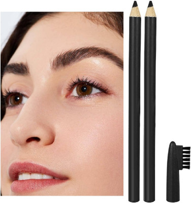 NADJA BEST SMUDGE PROOF SUPER DARK BLACK EYE BROW PENCIL MATTE FINISH(BLACK)