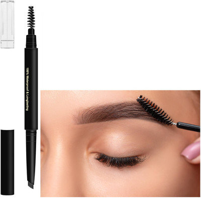 Emijun Girls Brow Dual-Ended Eyebrow Pencil With Spoolie, Long-Lasting & Easy Glide(BLACK)