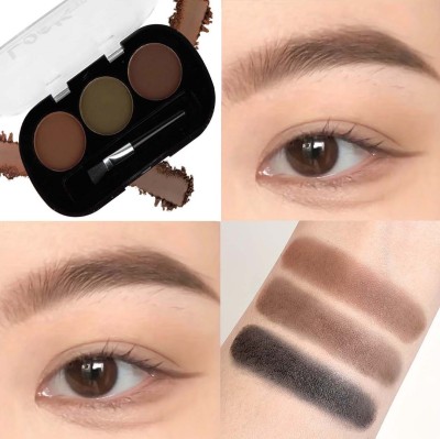 MYEONG Perfect brows 3 colors eyebrow powder combo palette 5 g(Multicolor)