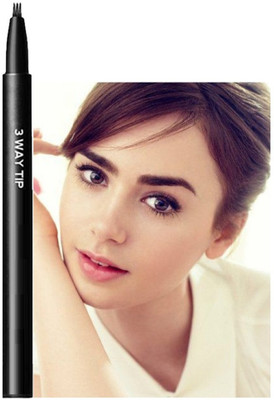 tanvi27 Easy Wearing 3 Way Tip Liquid Eyeliner Waterproof Multi Purpose Liner 1.2 g(BLACK)