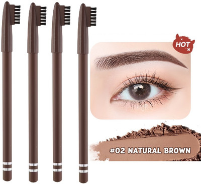NADJA PROFESSIONAL EYE BROW PENCIL SET OF 4 SMUDGE PROOF FOR WOMEN(BROWN)
