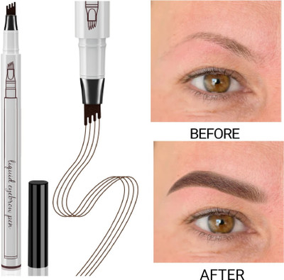 GFSU - GO FOR SOMETHING UNIQUE 4 Forked Long Lasting Fashion black Eyebrow Pencil(black)
