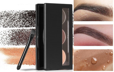 luzimaisa Eyebrow enhancer powder palette with brush & Eyebrow Cake 8 g(multicolor)