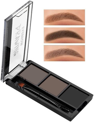 GULGLOW99 3 Shades Eyebrow Palette Eyebrow Filler with Brush(MULTICOLORS)