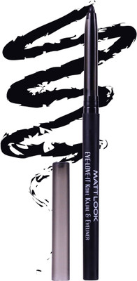 MATTLOOK Eye Love It Kohl Kajal & Eyeliner Enriched With Vitamin E, Stays For long 24Hrs(Beyond Black-01)