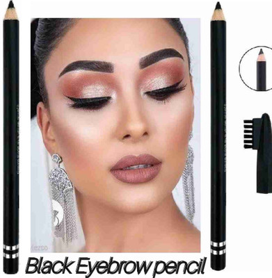 SKYBOAT PROFESSIONAL BLACK EYEBROW PENCIL WITH SOFT AND SMOOTH TEXTURE 2pc(BLACK)