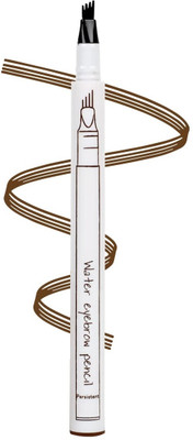 MYEONG Brown Eyebrow Waterproof Tattoo Pen 4 Points Eyebrow Pen(Brown)