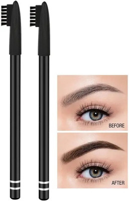 GFSU - GO FOR SOMETHING UNIQUE Pack of Two waterproof black eyebrow pencil for women(black)