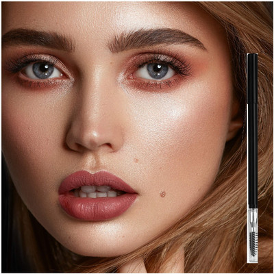 HUZURLU Brow Ultra Slim Defining Eyebrow Makeup Mechanical Pencil(BROWN)