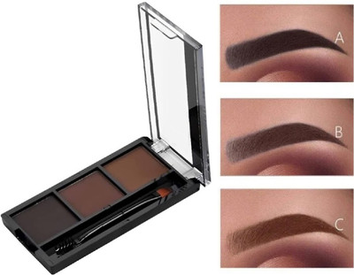 NADJA 3-in-1 Eyebrow Palette Micro Pigments, Smudge Proof, Longlasting Eye Make-up Kit(MULTI COLOR)