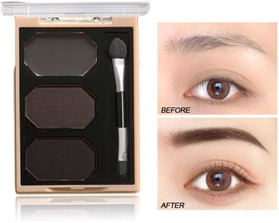 GABBU PROFESSIONAL Eyebrow Powder Cake with brush Brow Palette Eyebrow(MULTICOLORS)