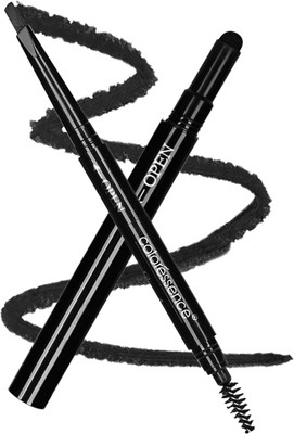 COLORESSENCE Eyebrow with 3-in-1 function | Brow Filling with Shaping Spoolie(Black)