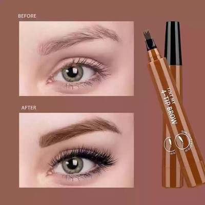 AFARAXIA Best TINT MY 4-TIP BROW Liquid Eyebrow Pencil Waterproof(Brown)