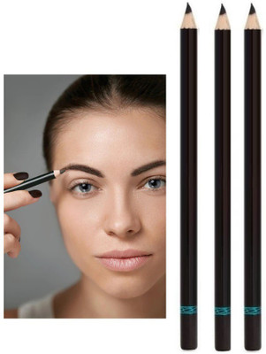 Yuency Black eye brow pencil and kajal water proof(black)