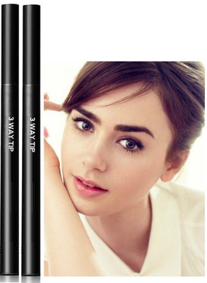 Latixmat 3 Way Tip Charming Black Liquid Eyeliner Pen COMBO 2.4 g(BLACK)
