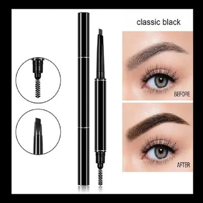 Sheny women & girl choice 2 in 1 Dual Function Eye Brow Filling Pencil with Brush(black)